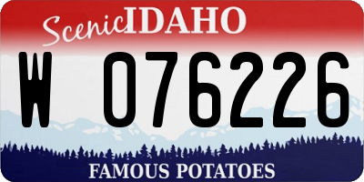ID license plate W076226