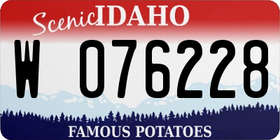 ID license plate W076228