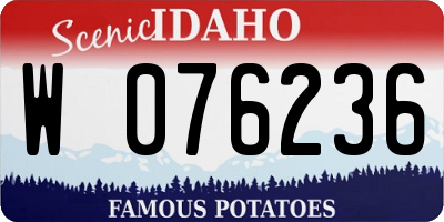 ID license plate W076236