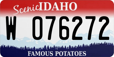 ID license plate W076272