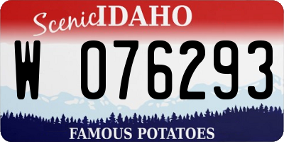 ID license plate W076293
