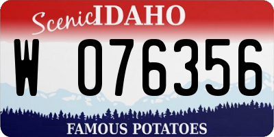 ID license plate W076356