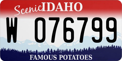 ID license plate W076799