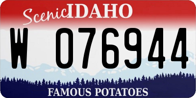 ID license plate W076944