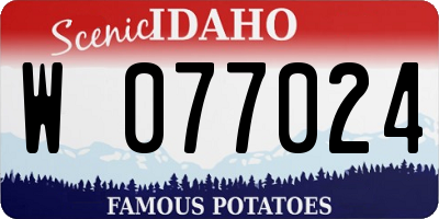 ID license plate W077024