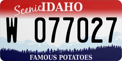 ID license plate W077027