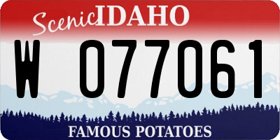 ID license plate W077061