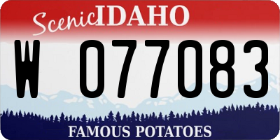 ID license plate W077083