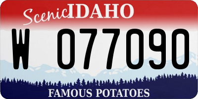 ID license plate W077090