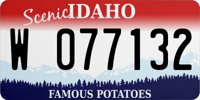 ID license plate W077132