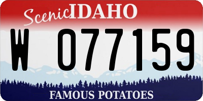 ID license plate W077159