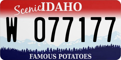 ID license plate W077177