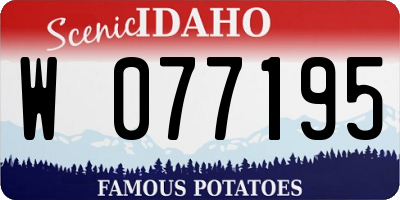 ID license plate W077195