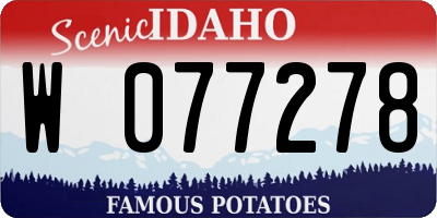 ID license plate W077278