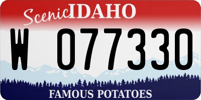 ID license plate W077330