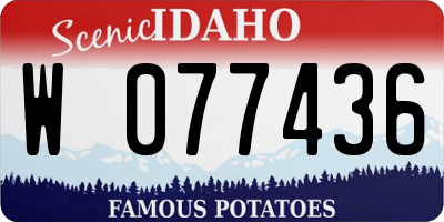 ID license plate W077436