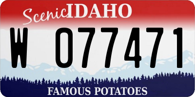 ID license plate W077471