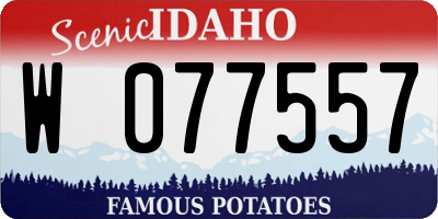 ID license plate W077557