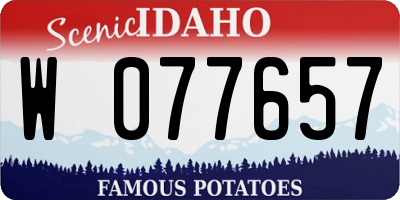 ID license plate W077657