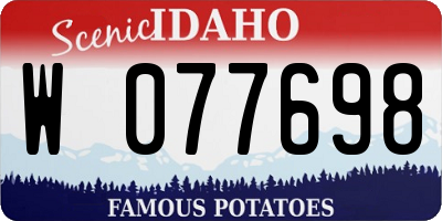 ID license plate W077698