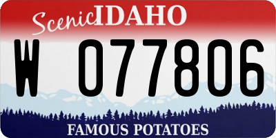 ID license plate W077806