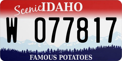 ID license plate W077817