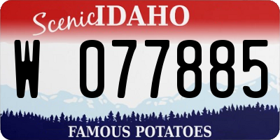 ID license plate W077885
