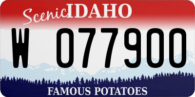 ID license plate W077900