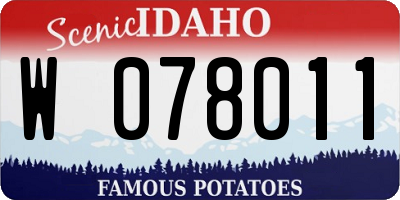 ID license plate W078011