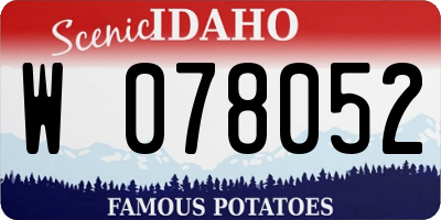 ID license plate W078052