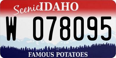 ID license plate W078095