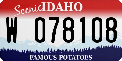ID license plate W078108