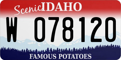 ID license plate W078120