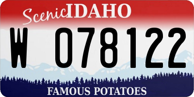ID license plate W078122