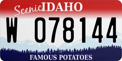 ID license plate W078144