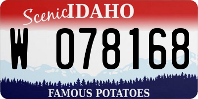 ID license plate W078168