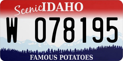 ID license plate W078195