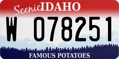 ID license plate W078251