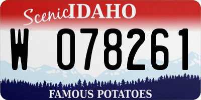 ID license plate W078261