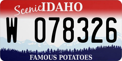 ID license plate W078326