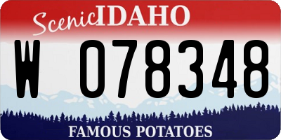 ID license plate W078348