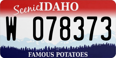 ID license plate W078373