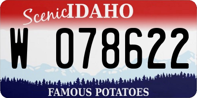 ID license plate W078622