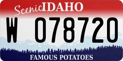 ID license plate W078720