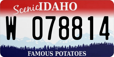 ID license plate W078814