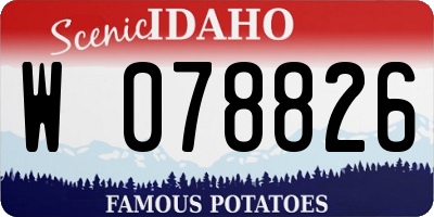 ID license plate W078826
