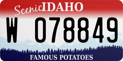 ID license plate W078849
