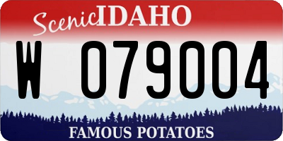 ID license plate W079004