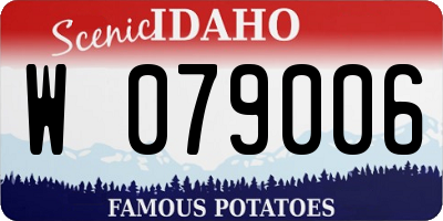 ID license plate W079006
