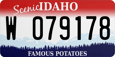 ID license plate W079178